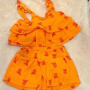 Cat & Jack Orange Cotton Garment shirt and  top 18 months